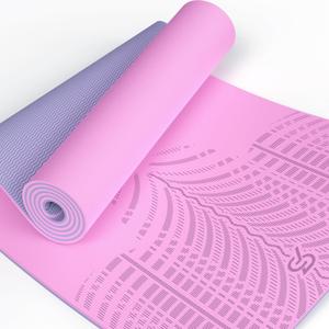 LOLLIPOP Thick Yoga Mat, Non-Slip Exercise Mat for Yoga, Pilates, Stretching Fitness & Exercise Mat with Easy-Cinch Carrier Strap (32" Pro)
