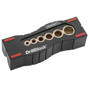 Milescraft 1312 Drill Block - Handheld Drilling Guide, Drilling Jig with Drill Guides for 6 of the Most Common Imperial Drill Bit Sizes, Precision Drilling Tool Accessory, 3 Pieces Milescraft 1312 Drill Block - Handheld Drilling Guide, Drilling Jig with Drill Guides for 6 of the Most Common Imperial Drill Bit Sizes, Precision Drilling Tool Accessory, 3 Pieces