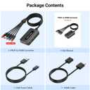 Component to HDMI Converter, 1080P YPbPr to HDMI Converter with Female YPbPr Connector - for Connecting Retro Gaming and Legacy Devices with Male Component Output to HDTVs