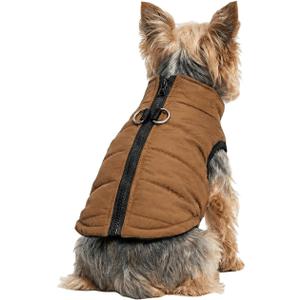 Dog Coats Warm Winter Dogs Jacket Pet Jackets Puppy Cold Weather Coat Pet Clothes for Dogs, Brown, Medium (Medium (5.5-8.8lb))