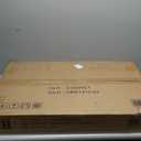 31.5" Oak Cat Litter Box Enclosure Furniture, Large Decorative Hidden Litter Box Cabinet, Fluted Modern Bohemia Kitty End Table for Living Rooms, Entryways, or Bedrooms (Natural)