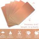 Aluminum Peel and Stick Backsplash Tile Panels - 3"x6" Brushed Copper Kitchen Wall Decor, 40-Pack (Copper Color)