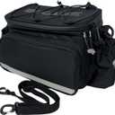 BiKase MIK Compatible Trunk Bike Bag Big Daddy with MIK Attachment, Waterproof Bag for Back of Bicycles with Panniers, Pannier Rack Bag with Water Bottle Carrier (MIK Rack not included)