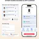 Veise VE017-K Fingerprint Smart Lock with 2 Knobs, App Control, Keyless Entry Front Door Lock Set, Electronic Touchscreen Keypad Deadbolt, Emergency Power Port, Easy Install, Auto-Lock, Matte Black