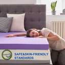 SINWEEK 3.9 Inch Gel Memory Foam Mattress Topper Ventilated Soft Mattress Pad, Bed Topper, CertiPUR-US Certified, Twin XL Size