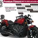 Passenger Backrest Sissy Bar with Rear Luggage Rack for 2025 Super Scout Bobber (Passenger Backrest & Rack)