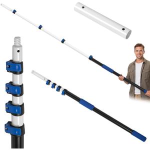 getlstub 12FT Telescopic Pool Pole, Heavy Duty Aluminum Extension Pole 3.3-12 FT for Above Ground & Inground Pools, Fits Skimmer, Net, Brush & Vacuum Heads