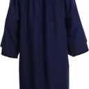 FtyFty Unisex Adult Matte Graduation Cap and Gown Tassel Set (48''FF(5'3''-5'5''), Navy Blue)