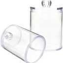 Rounds Pad Storage Box Makeup Remover Cotton Pad Organizer Lids Acrylic Swab Holder