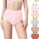 IRISMORII Washable Absorbent Incontinence Underwear for Women Leak Proof Panties Ladies Protective Briefs for Bladder Control 6 Pack(C02 M)