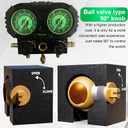 Wayona R1234yf R134a AC Manifold Gauge Set with Glow Dial, 3 Way HVAC Gauge Kit with Memory Couplers and Can Taps, Automotive Freon Charging and Evacuation Tool