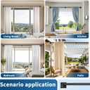 Black Curtain Rods for Windows 48-90Inch(4-7.5ft) Heavy Duty Wrap Around Blackout Curtain Rods,Adjustable Room Darkening Drapery Rod for Bedroom, Living Room, Sliding Door & Outdoor Patio