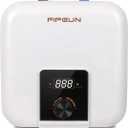 110V/115v/120V 1400-1500W Small Under Sink Tank 2.5 Gallon Water Heater Hot StorageMini Instant Electric RV TR Trailer Kitchen Compact Point-of-Use,2 PCs 16 Long 1/2FIP Stainless Steel Hoses 9.5L