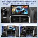 Car Radio for Dodge Grand Caravan 2008-2020 Chrysler Town&Country 2011-2016, 9 inch Android Touchscreen Stereo with Carplay/Android Auto, GPS, WiFi, Bluetooth, SWC, FM/RDS, 2G+64G