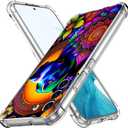 Galaxy S23 Plus Case,Colorful Mandala Dog Flower Drop Protection Shockproof Case TPU Full Body Protective Scratch-Resistant Cover for Samsung Galaxy S23 Plus/S23+