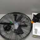 VEVOR 24 Inch 3-Speed 7000 CFM Black Waterproof Wall Mount Oscillating Fan