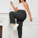 FOREYOND Plus Size Sweatpants for Women Wide Leg Yoga Pants Workout Pants 1XL-5XL (Gray, S)