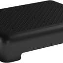 Mobility One Step Stool for Adult Elderly, Non-Slip Heavy Duty Indoor Outdoor Step Platform Assistive Device, Portable Riser for Car, Bed, Door, Stair, Bathroom, Black-Black