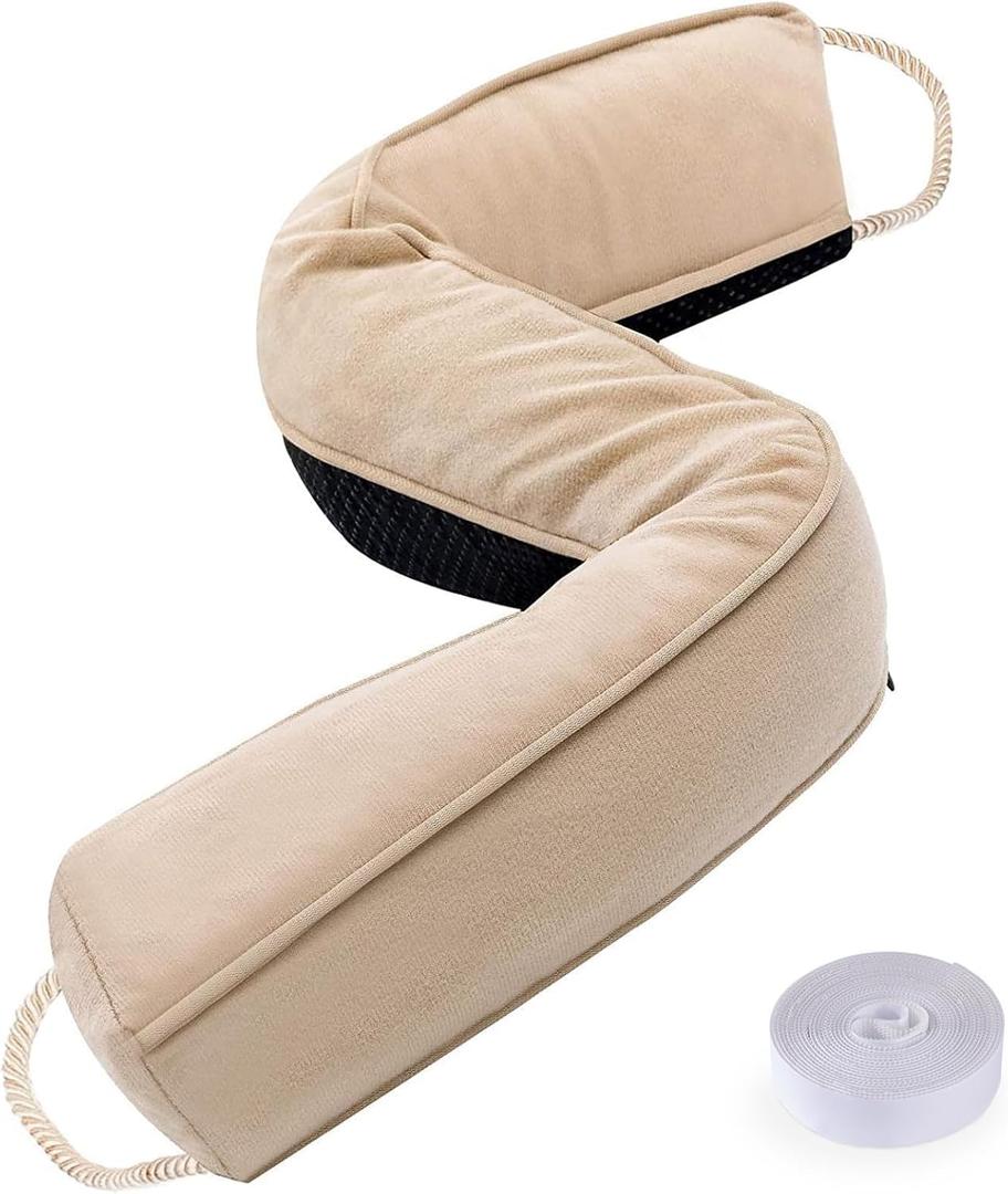 Sunolga 38" Door Draft Stopper Blocks Hot Cold Air with Removable Washable Cover for Gaps Up to 3", All-Season Noise and Wind Seal for The Bottom of Door and Window, Beige