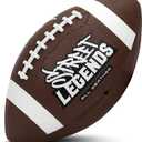 Street Legends Youth Football for Kids: Size 7 Rubber Football for Training, Practicing, Recreational Play- Kids Football (Brown/White)