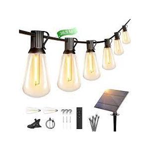 120FT Outdoor String Lights, Ultra Long Waterproof 30+2 Shatterproof Bulbs Led Outside Patio Lights for Porch Deck Garden Backyard Balcony Wedding Party Decor