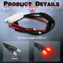 2 x Jutom 3 Pieces Halloween Glowing Eyes for Mask LED Light up Prop Eyes Glasses with Effects Controller (Red)