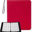 Card Binder  720 Capacity, Zippered Trading Card Holder for MTG, Sports & Collectible Cards  Acid-Free, Durable & Travel-Friendly Storage (Red dots, 9 Pocket)