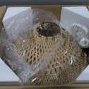 Large Rattan Pendant Light, 19.7" Rattan Boho Wicker Chandelier Hand-Woven Basket Pendant Light Fixtures for Dining Room Kitchen Island Living Room, D 20", Extra Large