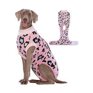 Kuoser Recovery Suit for Dogs Cats After Surgery, Professional Pet Recovery Shirt Dog Abdominal Wounds Bandages, Substitute E-Collar & Cone,Prevent Licking Dog Onesies Pet Surgery Recovery Suit M