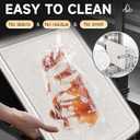 Titanium Cutting Board, Double Sided Chopping Board for Kitchen, Non Toxic Non Slip Cutting Board 14.37"*9.84", Food-Grade, Dishwasher Safe (1PCS of Pack,1 side Titanium Other side Wheat Straw PP)