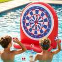 Inflatable Soccer Dart Board Toss Pool Floats - Fun Water Games Set, Swimming Pool Toys, Beach Yard Outdoor Ball Play, Summer Party for Kids Ages 812, Teens & Adults, Indoor/Outdoor Play