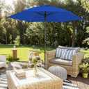 7.5FT Large Outdoor Patio Umbrella with Crank & Tilt - Durable Market Umbrella for Outdoor Patio with 6 Fiberglass Ribs for Poolside,Deck,Yard,Garden