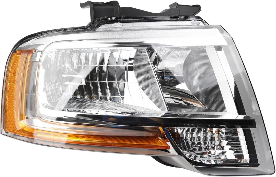 Dasbecan Halogen Headlamp Compatible With Ford Expedition 2015-2017 Right Passenger Side Headlight Assembly Replaces# FL1Z13008G FO2503346