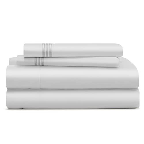 Cosy House Collection Everyday 1500 Series Bed Sheet Set - Ultra Soft & Cool Hotel Bedding - Deep Pocket - Wrinkle, Stain and Fade Resistant - 4 Piece Set (Cal King, Silver)