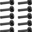 10 Pack Door Stoppers 304 Stainless Steel 3.7 Inch Matte Black Door Stop with Rubber Tips Bumper Sound Dampening Wall Mounted Doors Holder Protection for Home Office