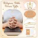 Unittype 20 Sets/40 Sets Christian Necklace Gift Faith Cards Women Mothers Baptism Butterfly Cross Jewelry Bible Verses Cards