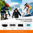 Polarized Sunglasses for Men Women, Lightweight Fit Over Glasses Driving Sunglasses for Outdoor Sports Fishing