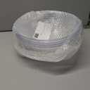 Prestee 4 Pack Clear Plastic Serving Bowls 150 Oz - Large Round Punch Bowl and Plastic Bowls for Parties, Salads, Chips, and Catering - Durable Disposable Serving Bowl for Events and Buffets