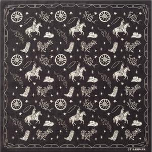 22"x22" Cowboy Element Cotton Bandana Multi-Purpose Headbands