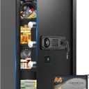 2.48 cubic feet Large Home Safe, Document Safe with Removable Shelf and Fireproof Waterproof Bag, Digital Security Safes With Led Light, Smart Alert, Backup Keys, Large Safety Box For Money Jewelry (5.0 CUFT)