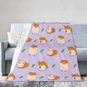 Cute Hamster Blanket Super Soft Warm Bed Throw Blankets for Couch Bedding Bedroom Sofa Office Car, All Season Cozy Flannel Plush Blanket Gifts for Girls Boys Kids Adults, 50"X40"