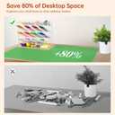 BEYGORM Acrylic Vertical Marker Organizer for 200 Markers with 17 Compartments, Clear Angled Pen & Pencil Holder, Large Desk Stationery & Art Supply Storage for Office & School (13 x 10.2 x 4 Inch)