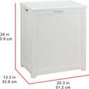 Oceanstar RH5513WHITE Storage Laundry Hamper, White