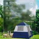 CORANI 14.1'x6.5'x9' Inflatable Tents for Camping, Portable 6/8/10 Person Blow Up Air Tent, Waterproof Windproof Easy Setup Large Family Tent with 2 Doors, 6 Windows, Mosquito Screen, 4 person 7.5x7.5ft