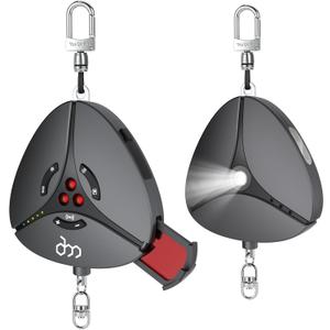 GPS Tracker Detector & Signal Detector  Portable Hidden Camera Detector and Tracker Detector with Alarm & Flashlight, Travel Security Keychain for Women (Black)