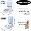 Automatic Dog Feeder and Water Dispenser Set for Large Dogs, 3 Gallon Gravity Dog Cat Food and Water Dispenser Set with Pet Food Bowl,Large Pet Food Water Dispenser Station