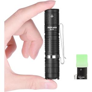 Rechargeable Mini Flashlight with Clip, 1100 High Lumens Super Bright Small Flashlight, IP68 Waterproof EDC Flashlight, 5 Modes Pocket Flashlight with Mode Memory for Camping Hiking (Bolt Black)