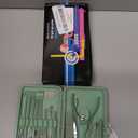 Teamkio 18pcs Manicure Set Pedicure Nail Clippers Set Travel Hygiene Kit Stainless Steel Professional Cutter Care Set Scissor Tweezers Knife Ear Pick Tools Grooming Kits with Leather Case (Green)