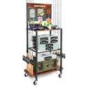 Ghosthorn Fishing Rod Holders for Garage Fishing Pole Holders Fishing Rack Hold up to 10 Rods Fishing rod Storage with Pegboard Hooks Fishing Rod Rack on wheels Fishing Pole Organizer Fishing Gear