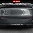 for Tesla Model Y Juniper Premium 2025 2026 Rear Bumper Diffuser Lip Spoiler Trunk Lower Valance Trim Panel Cover Guard Molding Protector Accessories (Glossy Black) Not fit Standard/Performance